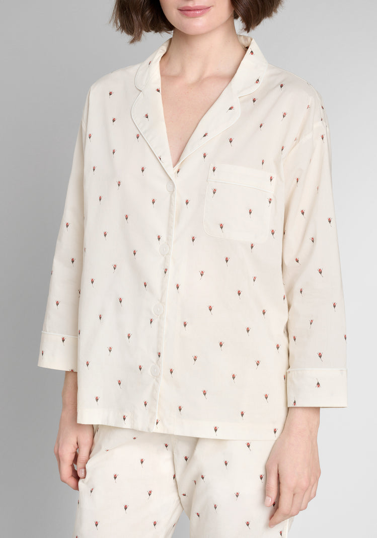 Marina Pajama Set in Rosette Pin Dot
